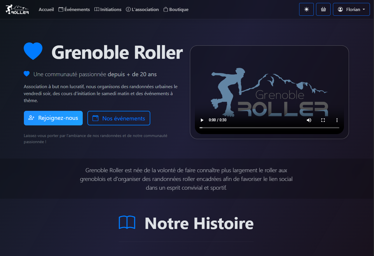 Nouveau site Grenoble Roller après refonte